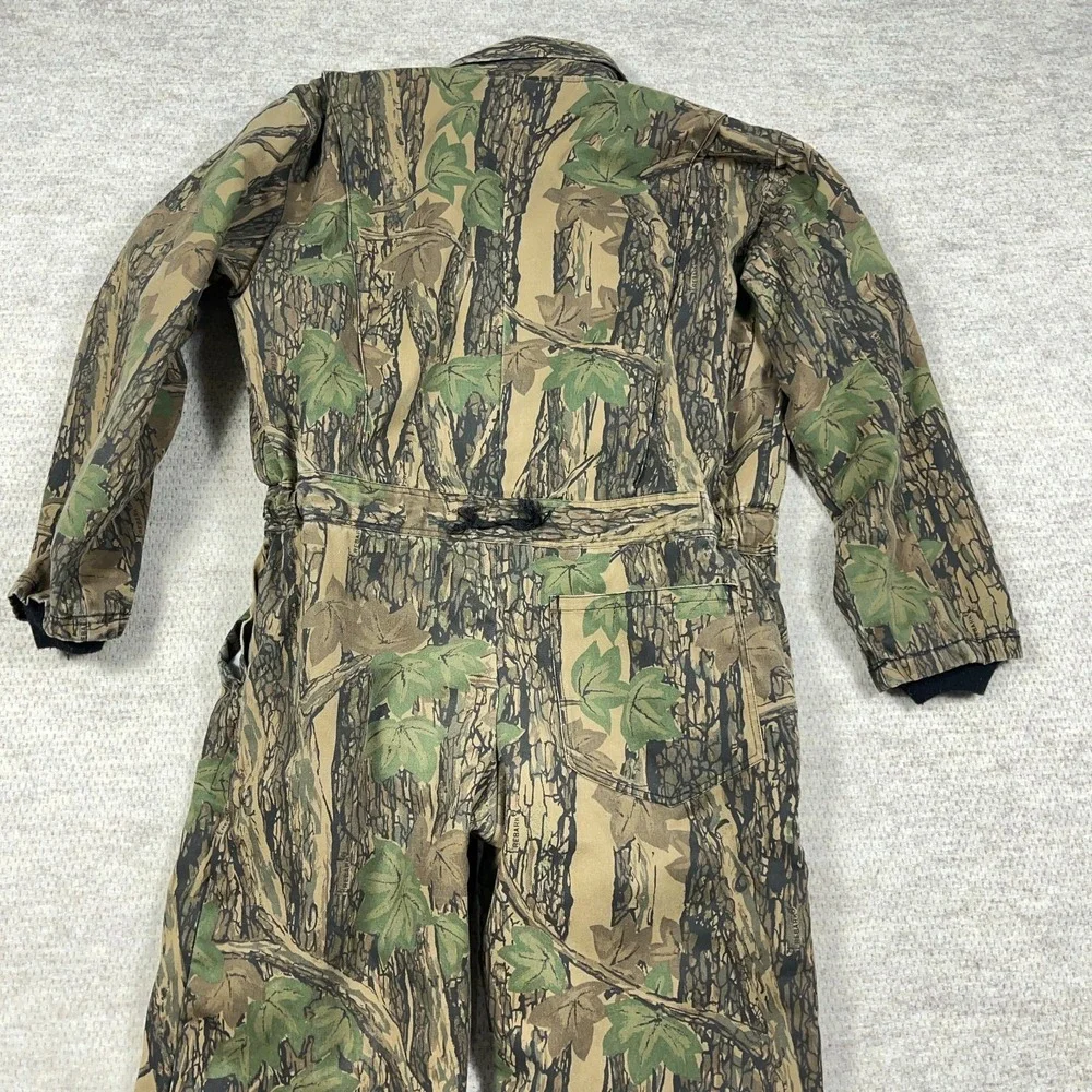 Vintage Realtree Trebark Camo Coveralls Bibs Men Large Hunting Outdoors USA‎ 90s